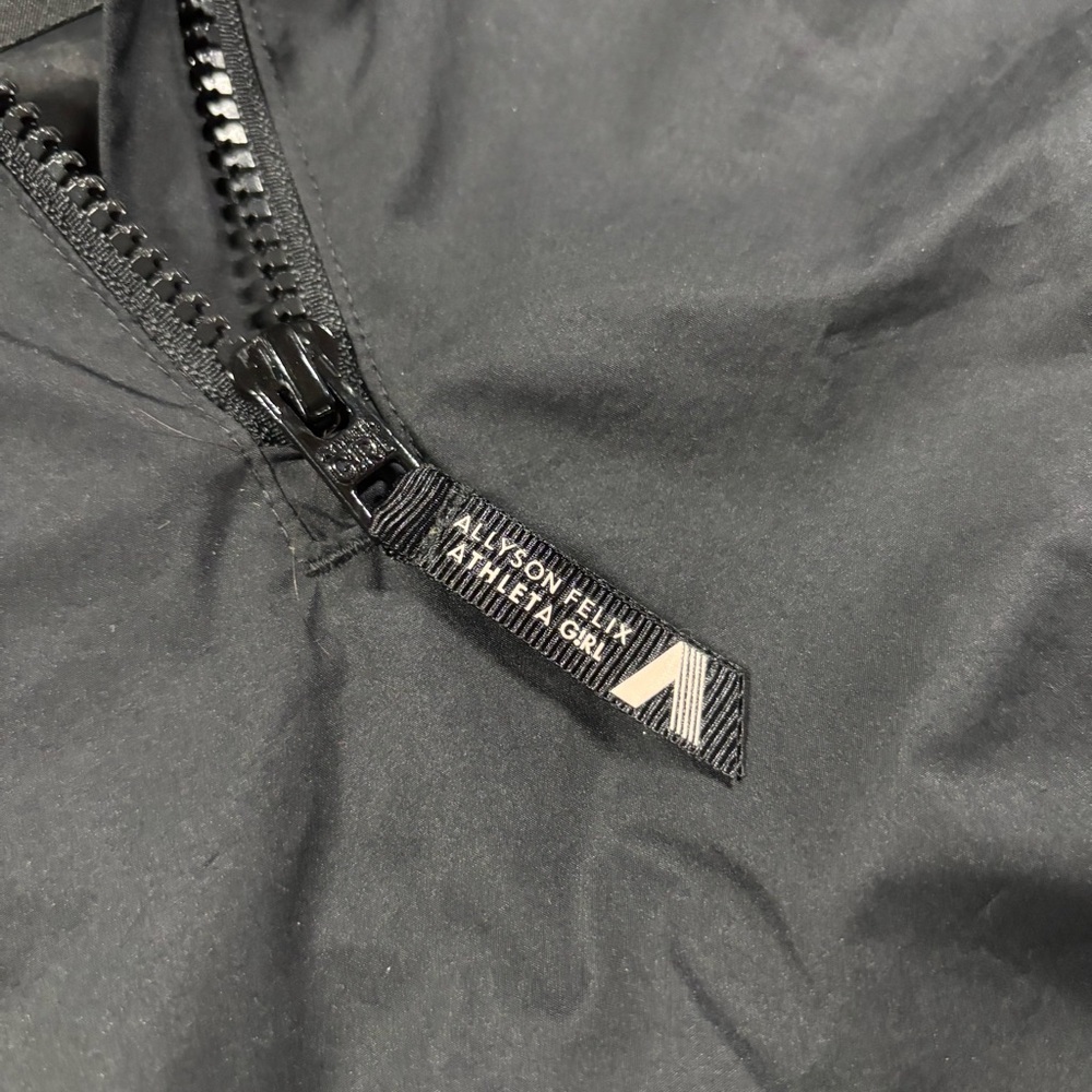 Athleta Girl Allison Felix Black Windbreaker Jacket Youth L 12 - Picture 4 of 12